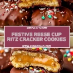 Festive Reese Cup Ritz Cracker Cookies (2)