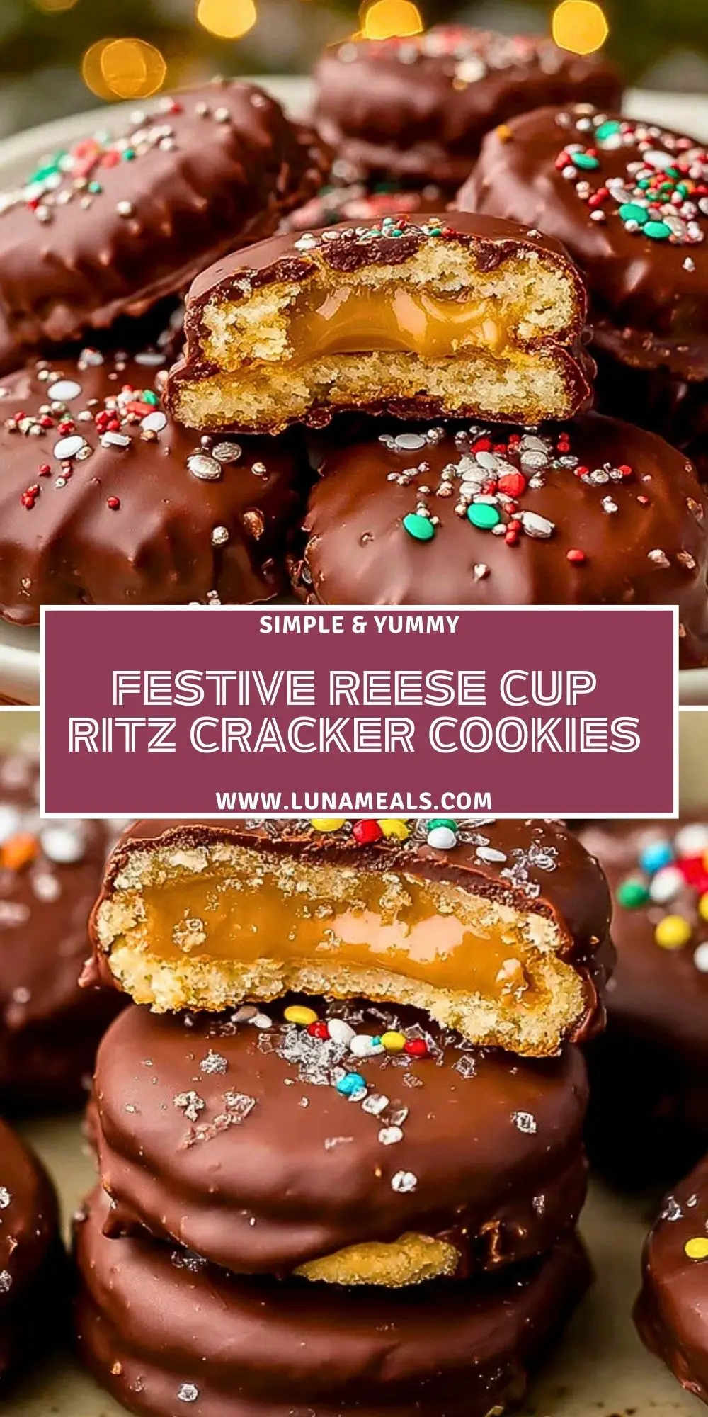 Festive Reese Cup Ritz Cracker Cookies (2)