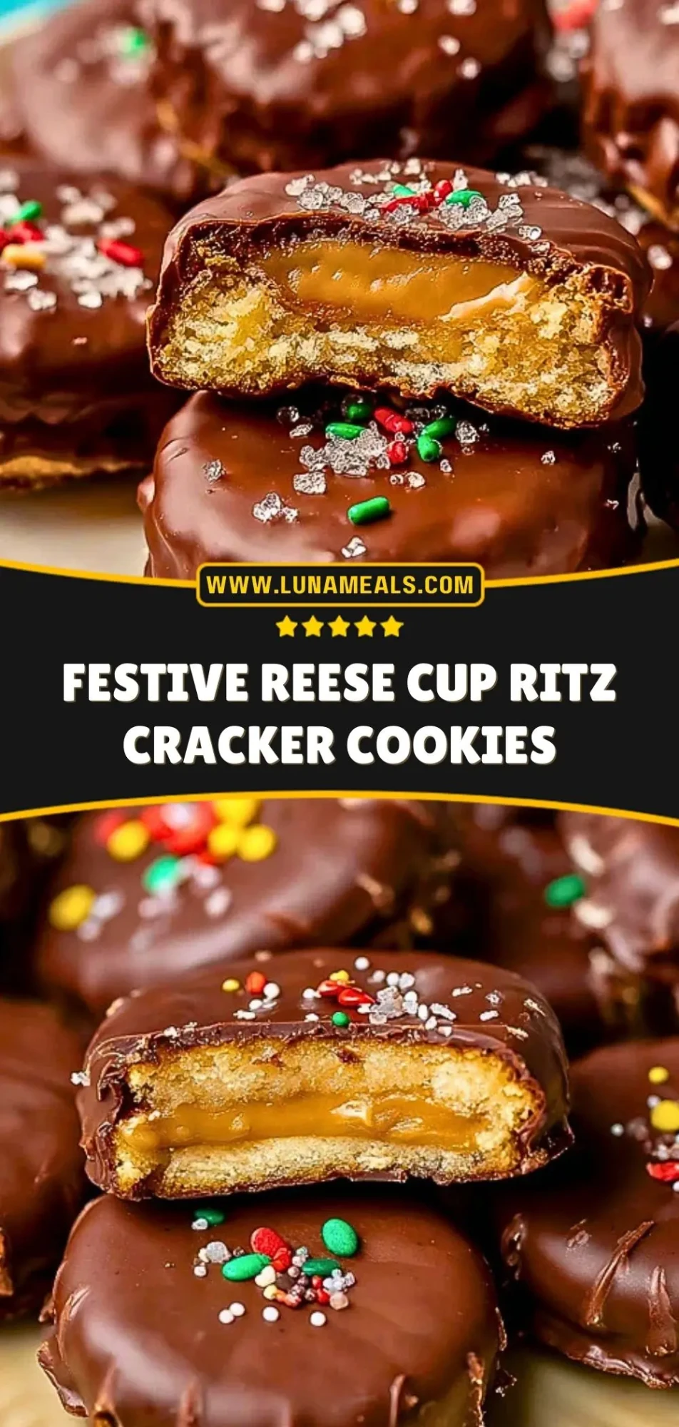 Festive Reese Cup Ritz Cracker Cookies (3)