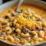 One-Pot Macaroni Cheeseburger Soup