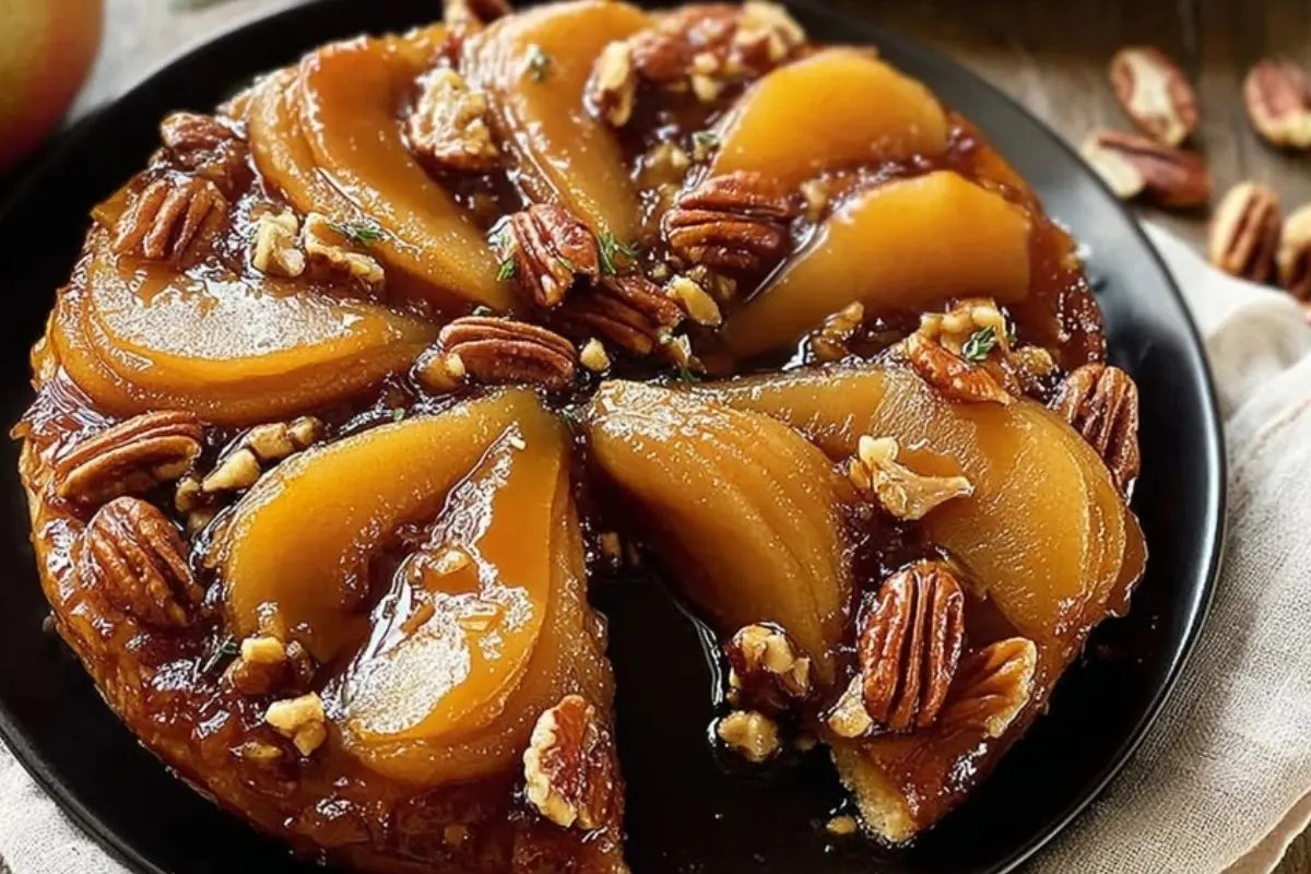 Pear Maple And Pecan Tarte Tatin