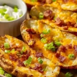 Cheddar Oven Baked Potato Skins