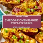 Cheddar Oven Baked Potato Skins (2)