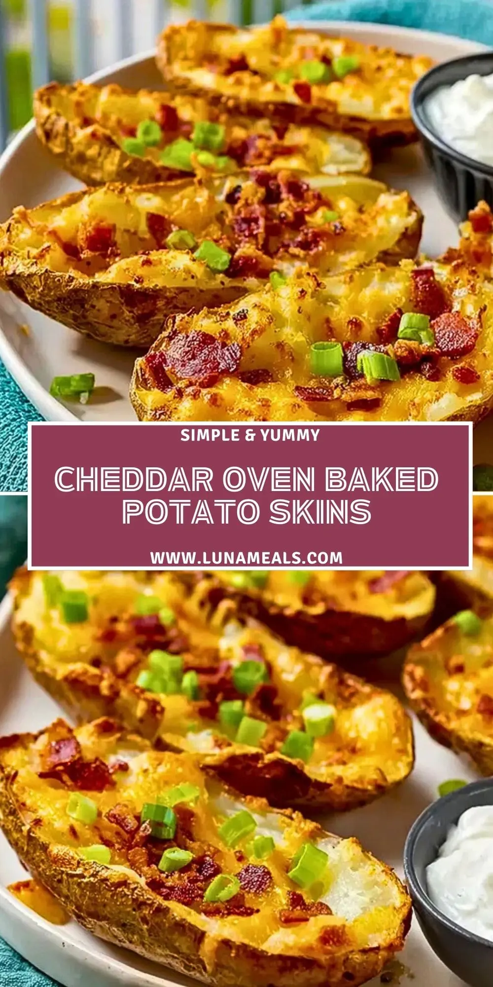 Cheddar Oven Baked Potato Skins (2)
