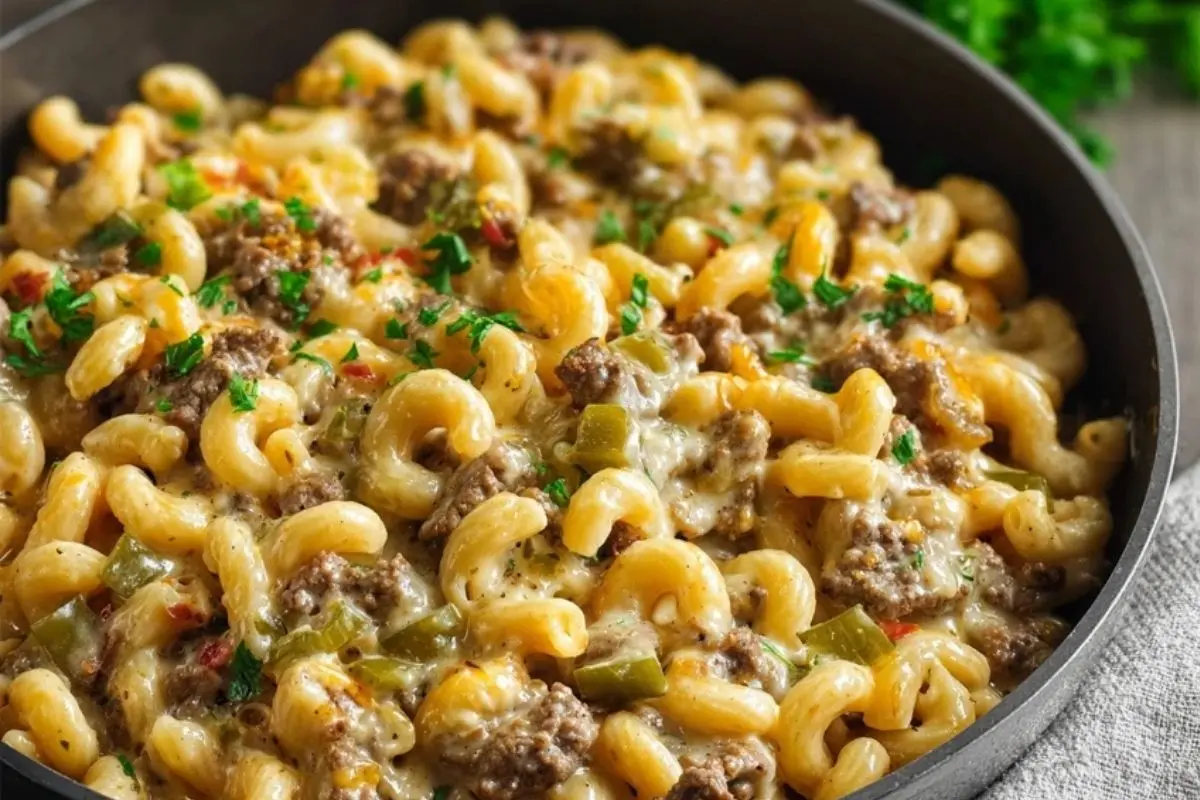 Philly Cheesesteak Pasta