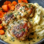 Creamy Herb Chicken Thighs with Carrots & Mash