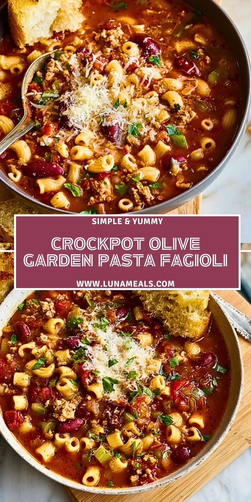 Crockpot Olive Garden Pasta Fagioli (2)