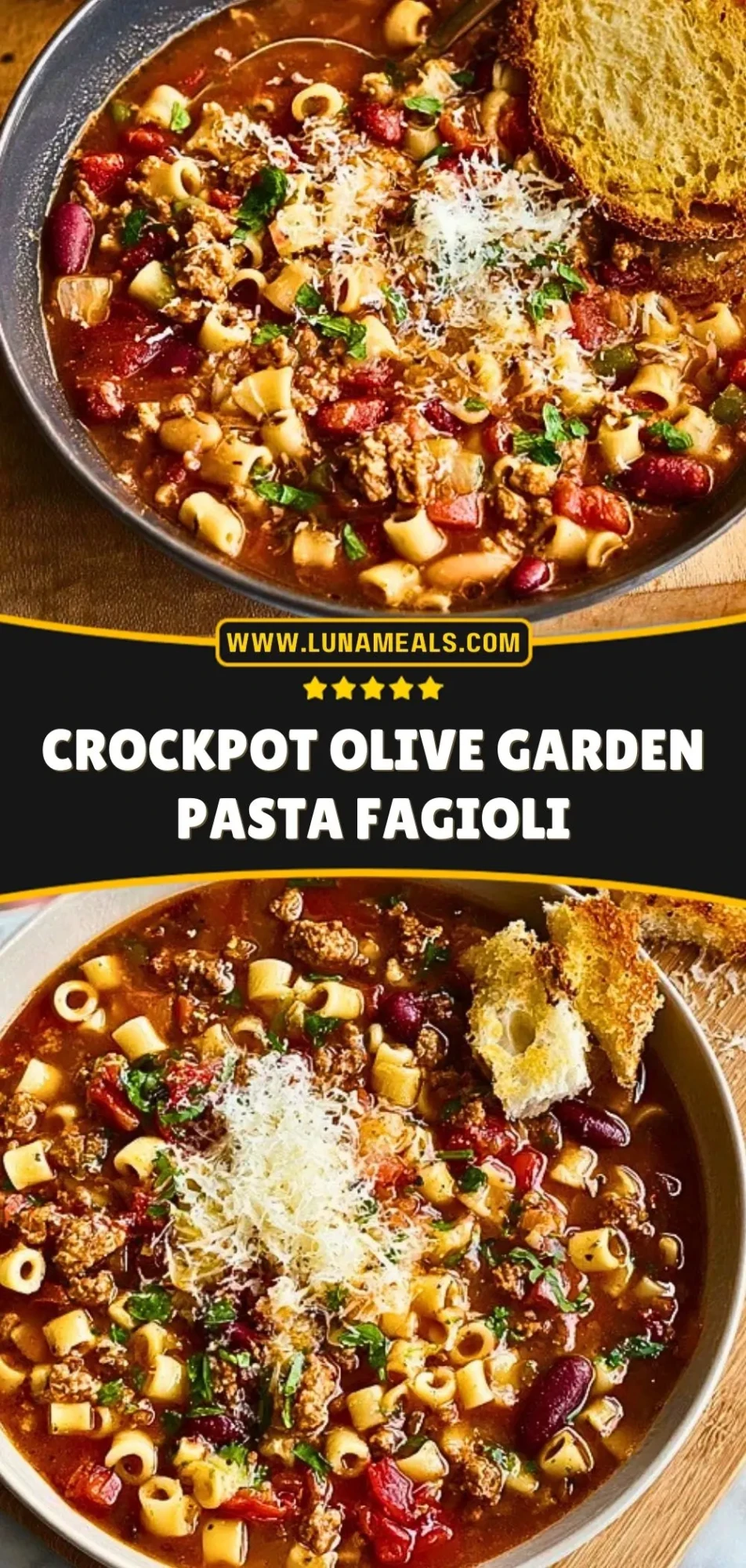 Crockpot Olive Garden Pasta Fagioli (3)