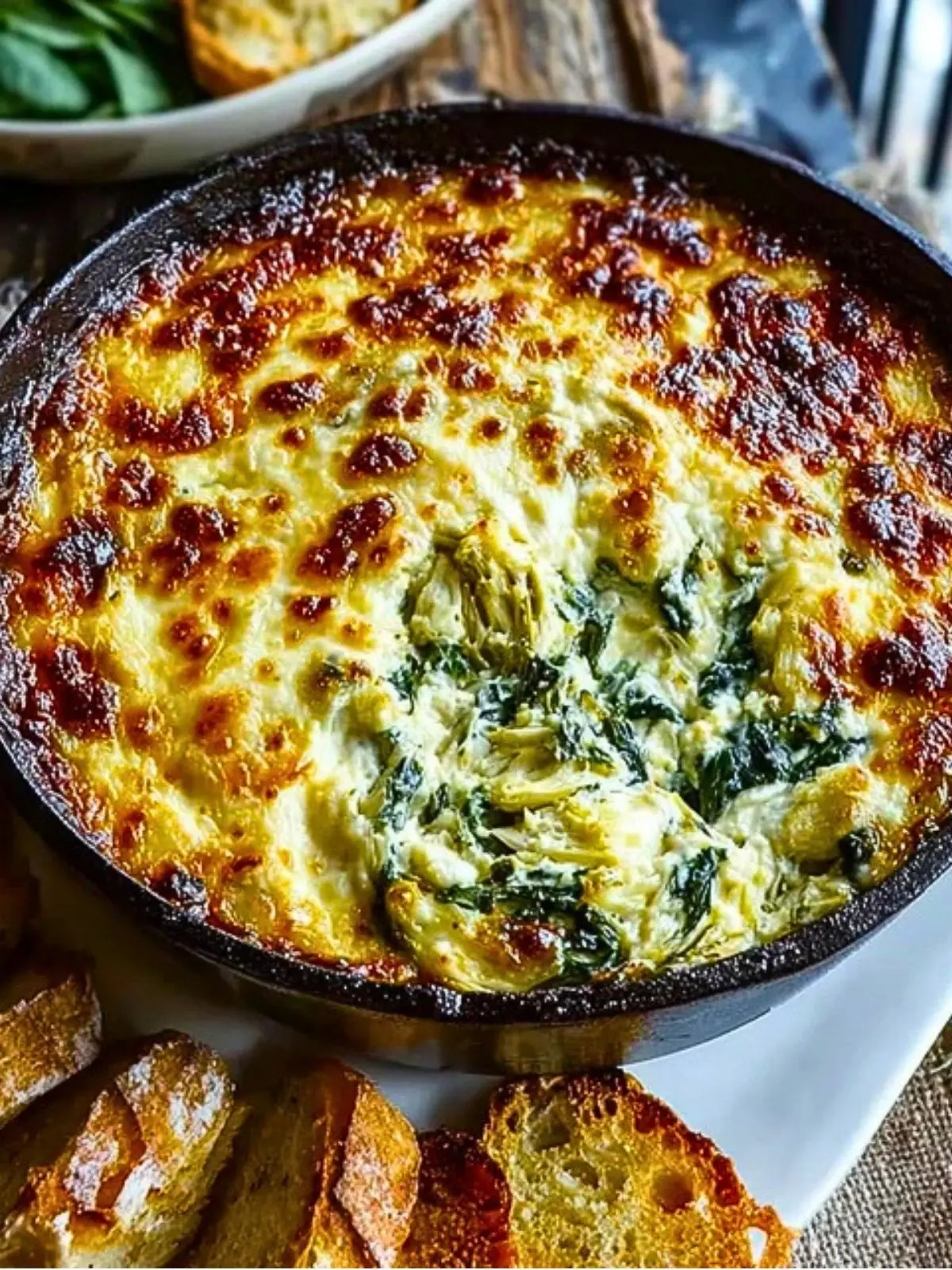 Cheesy Baked Spinach Artichoke Dip (1)