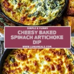 Cheesy Baked Spinach Artichoke Dip (2)