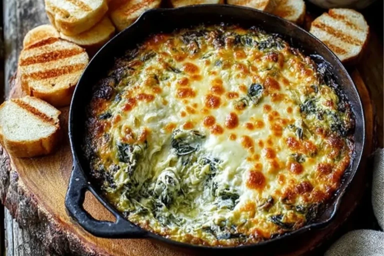 Cheesy Baked Spinach Artichoke Dip