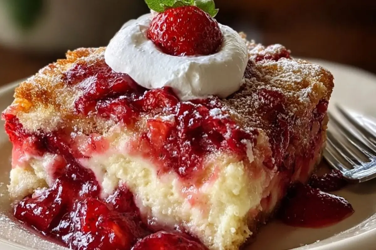 Donna Wood Strawberry Cheesecake Dump Cake