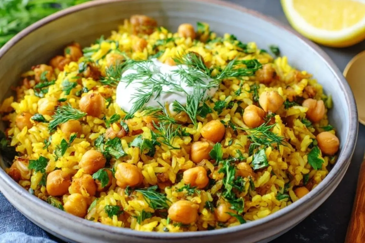 Turmeric Rice with Chickpeas