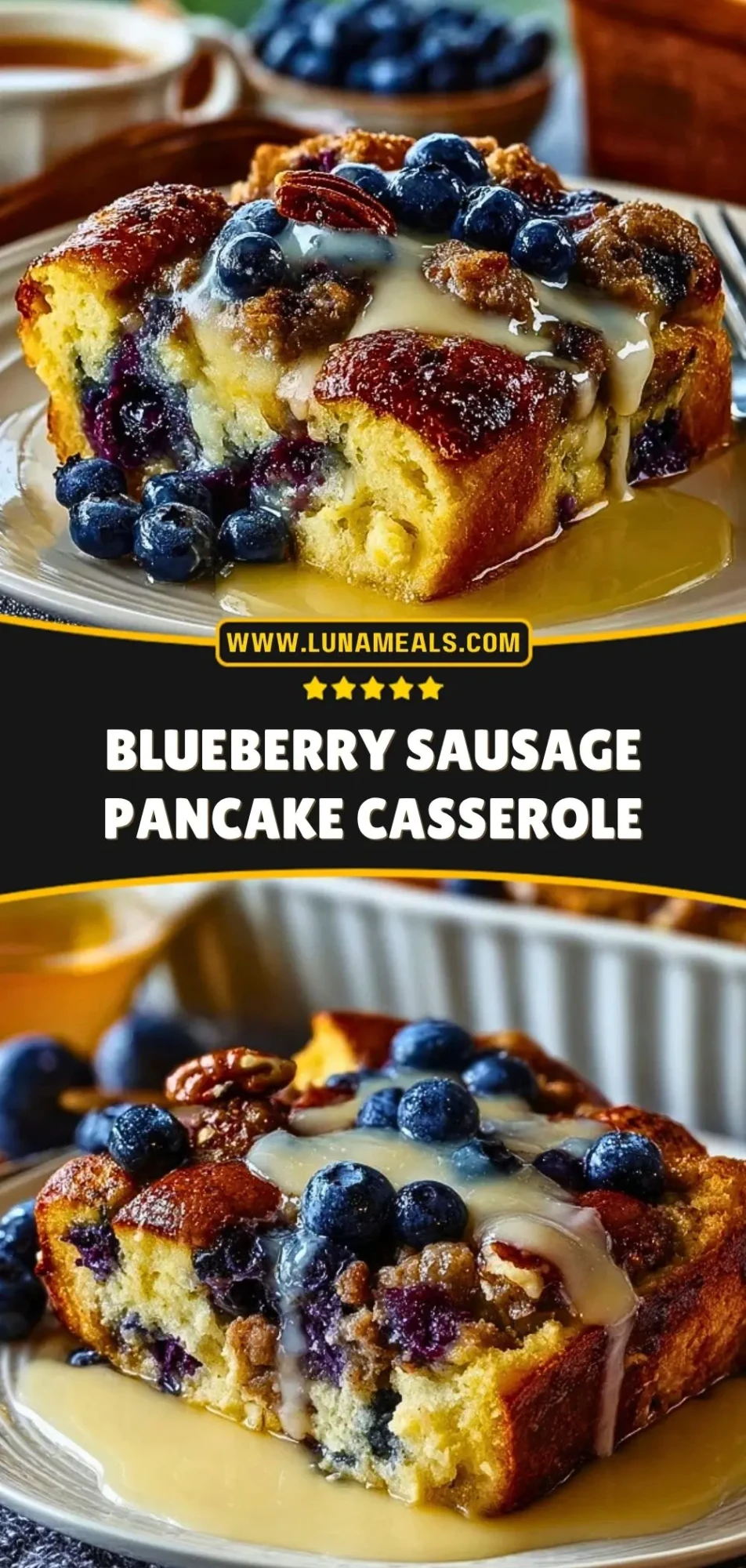 Blueberry Sausage Pancake Casserole (3)