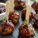 Easy Mini Meatball Skewers