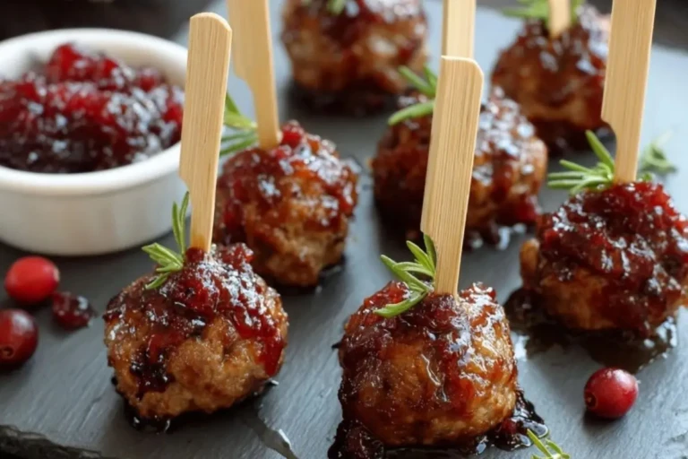 Easy Mini Meatball Skewers