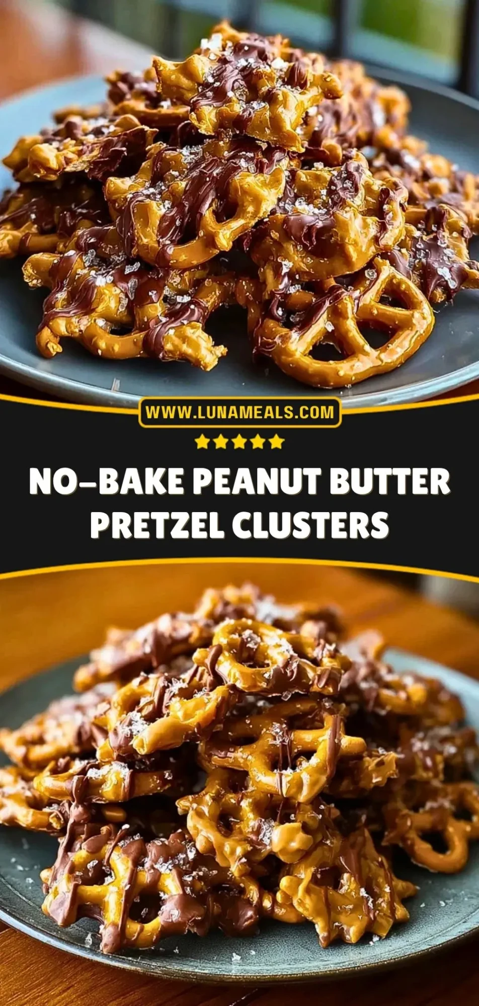 No-Bake Peanut Butter Pretzel Clusters (3)