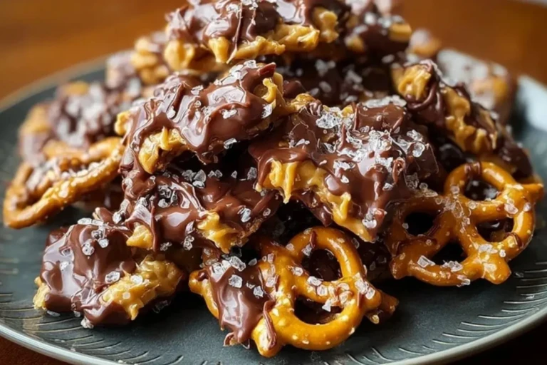 No-Bake Peanut Butter Pretzel Clusters