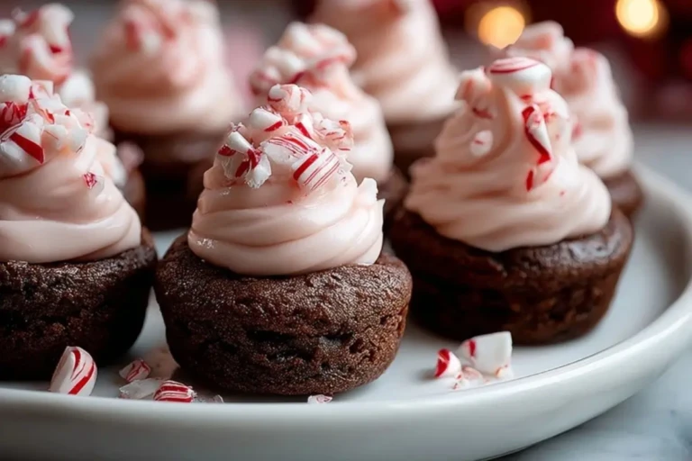 Candy Cane Brownie Bites