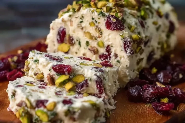 Cranberry Pistachio Cheese Log