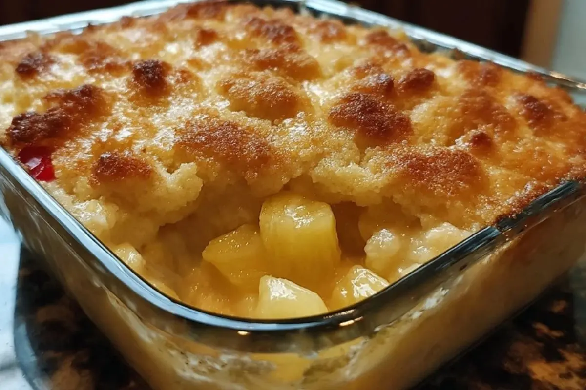 Pineapple Cream Cheese Cobbler