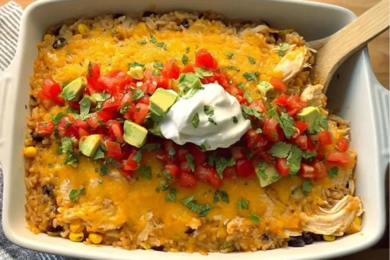 Cheesy Chicken & Mexican Rice Casserole