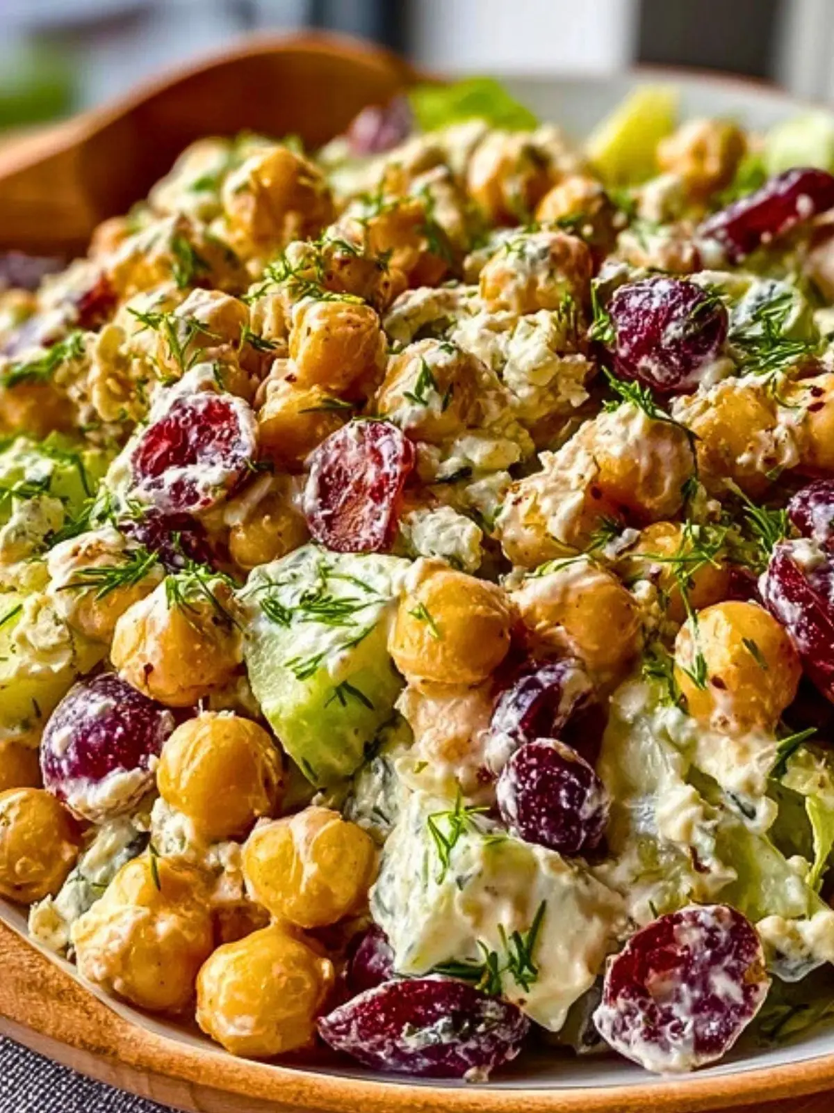 Chickpea Cranberry Salad (Creamy Feta Dressing) (1)