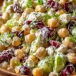 Chickpea Cranberry Salad (Creamy Feta Dressing)