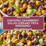 Chickpea Cranberry Salad (Creamy Feta Dressing) (2)