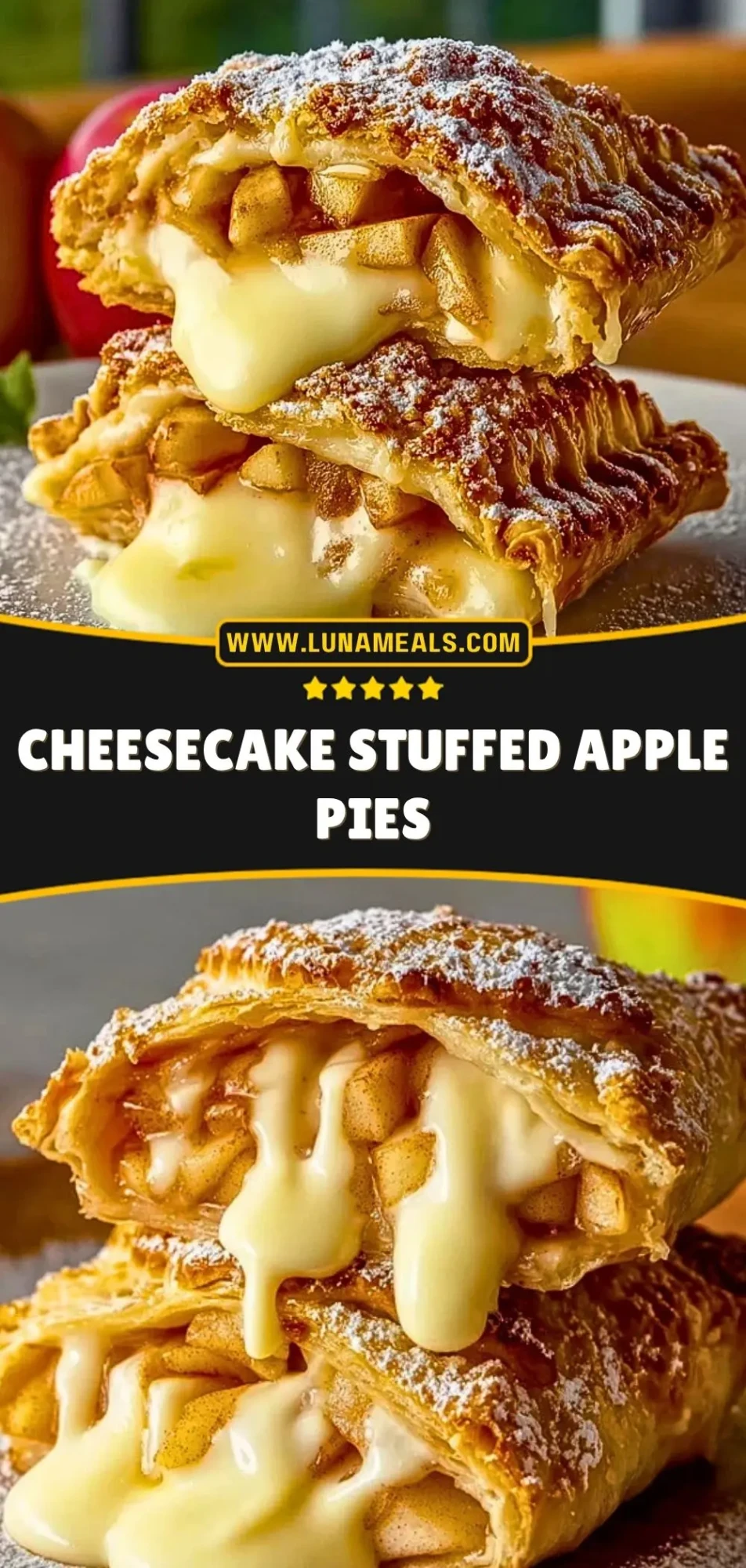 Cheesecake Stuffed Apple Pies (3)