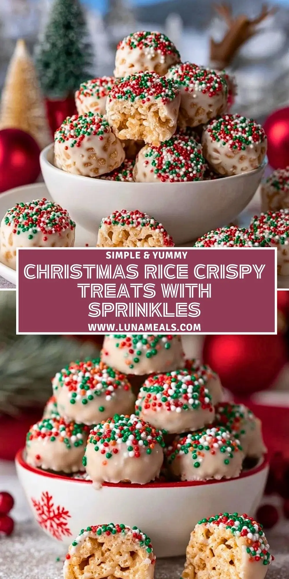 Christmas Rice Crispy Treats With Sprinkles (2)