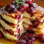 Cranberry Orange Ricotta Pancakes