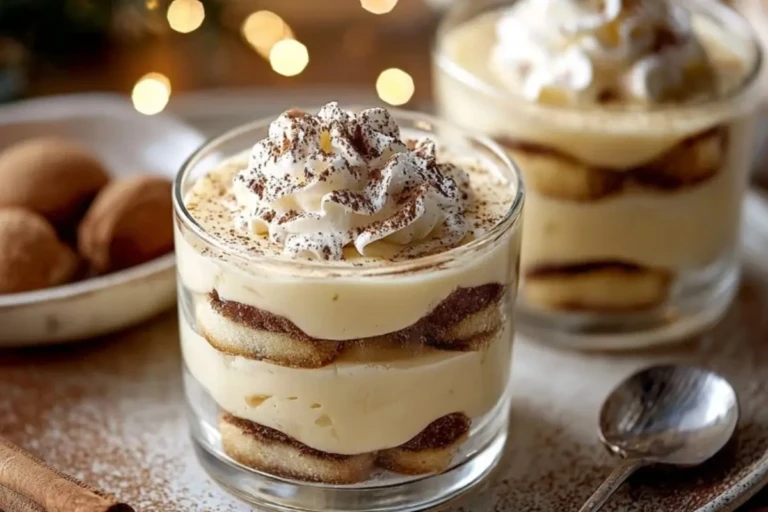 Eggnog Tiramisu Cups