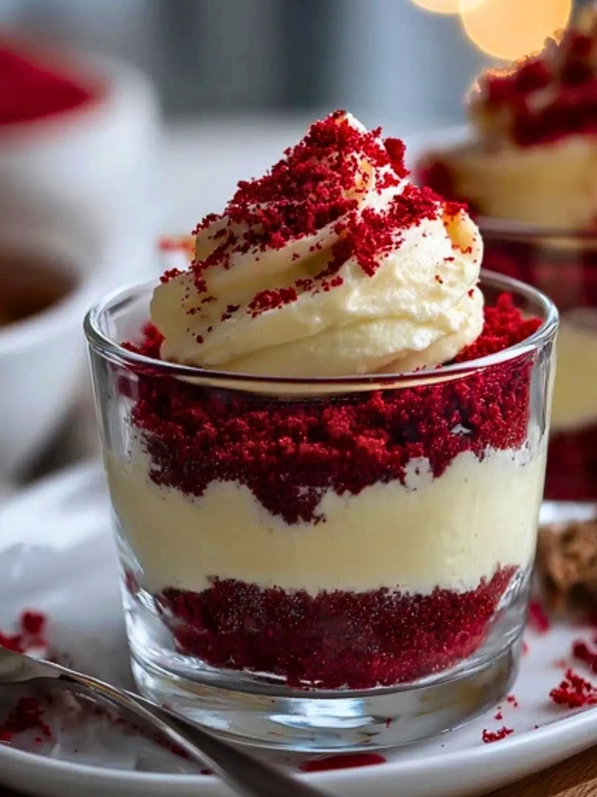 Red Velvet Dessert Cups with Vanilla Mousse (1)
