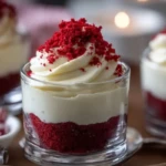 Red Velvet Dessert Cups with Vanilla Mousse