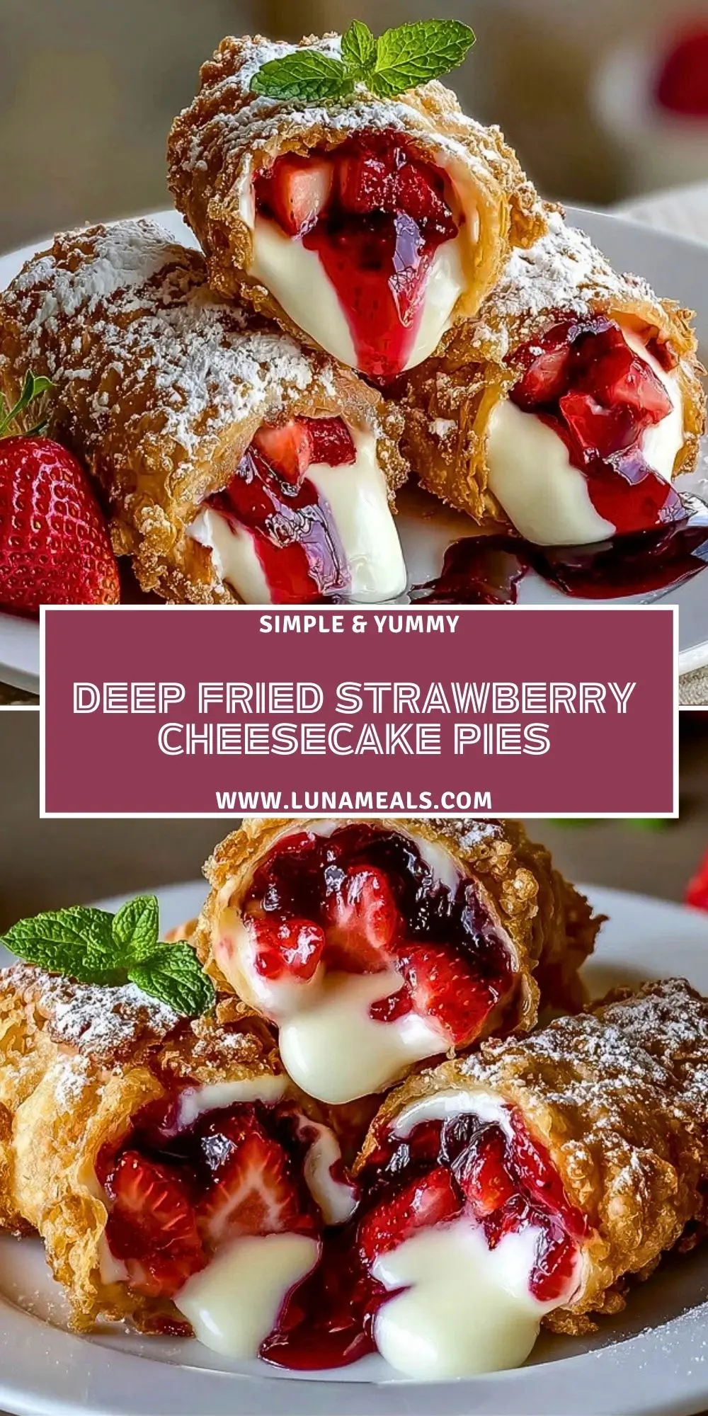 Deep Fried Strawberry Cheesecake Pies (2)