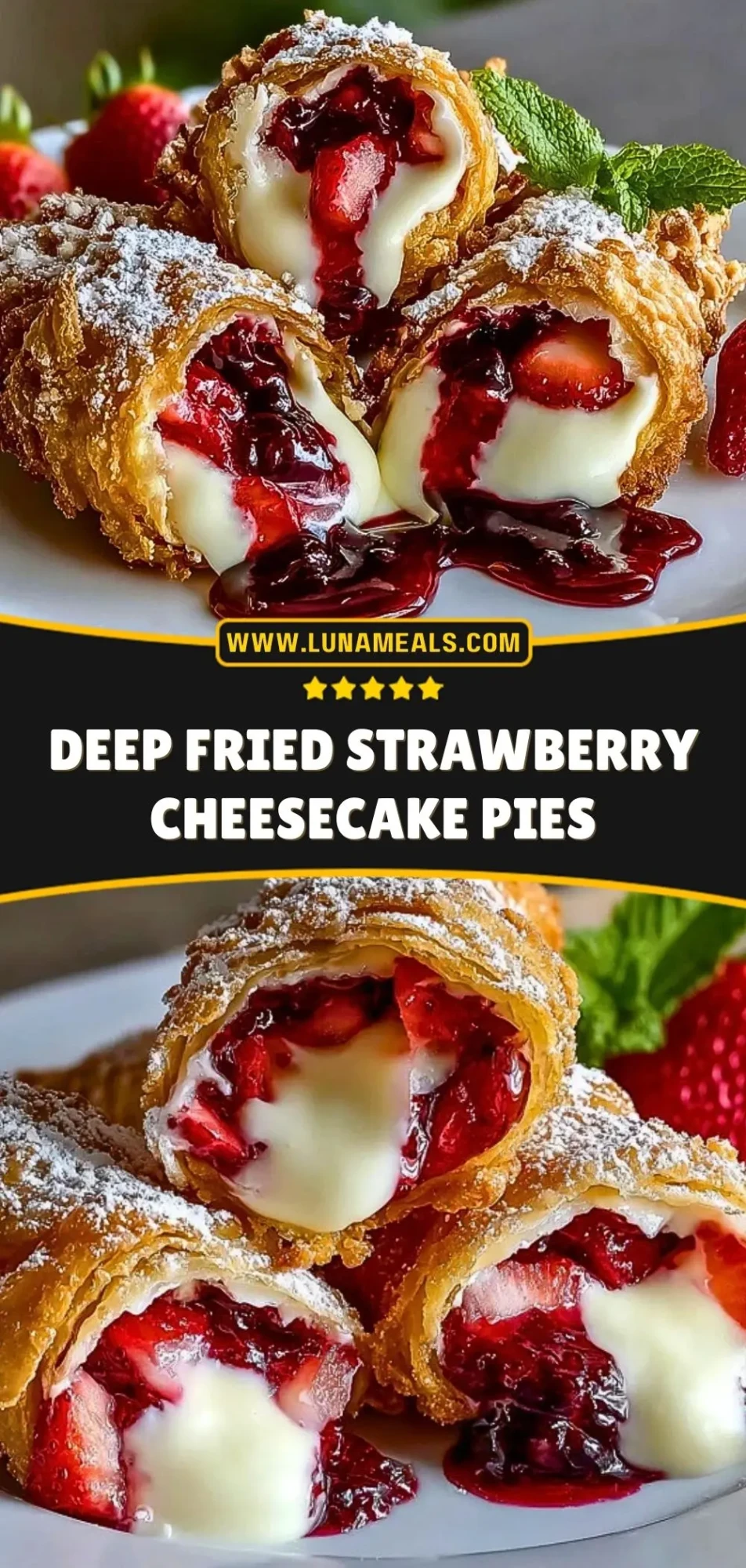 Deep Fried Strawberry Cheesecake Pies (3)