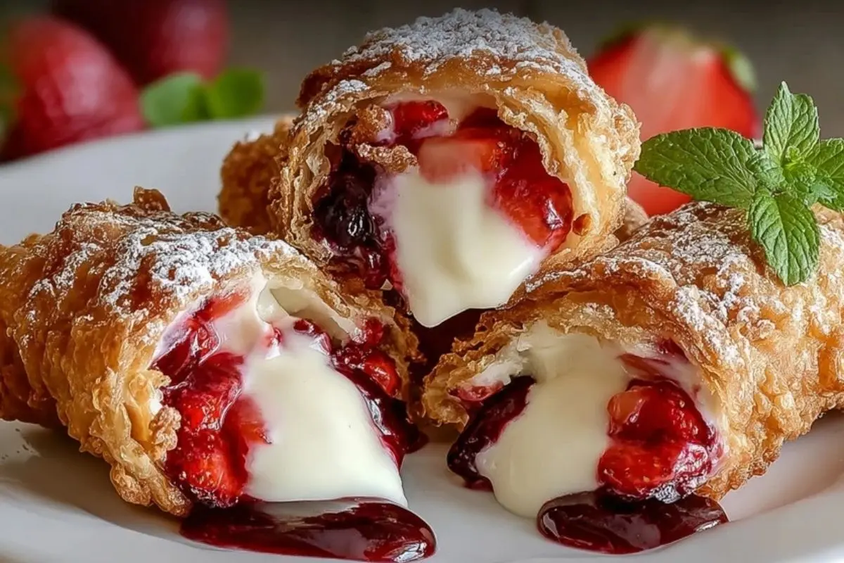 Deep Fried Strawberry Cheesecake Pies