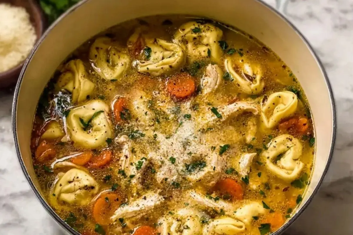 Classic Chicken Tortellini Soup