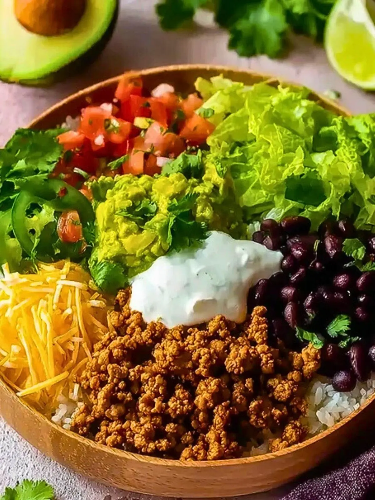 Healthy Ground Turkey Tacos Bowl (1)