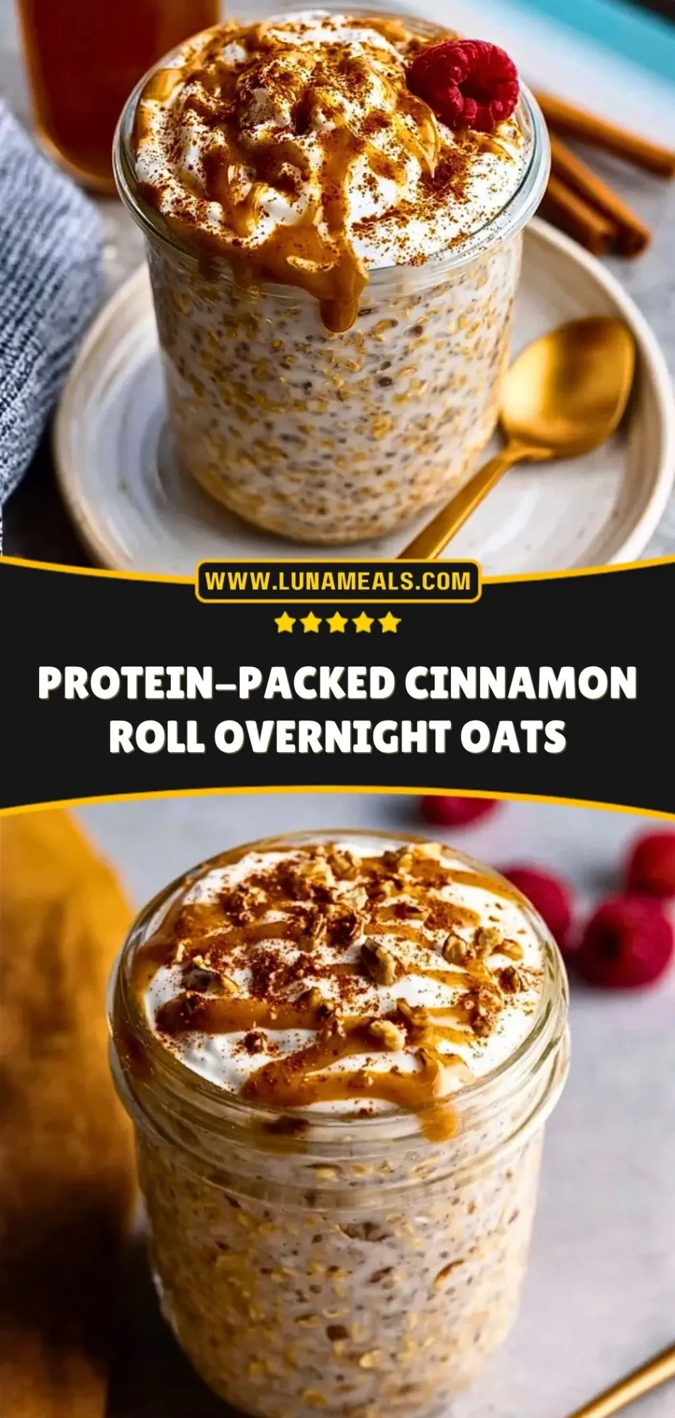 Protein-Packed Cinnamon Roll Overnight Oats (3)