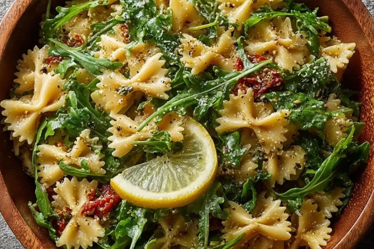 Quick Lemon Arugula Pasta Salad
