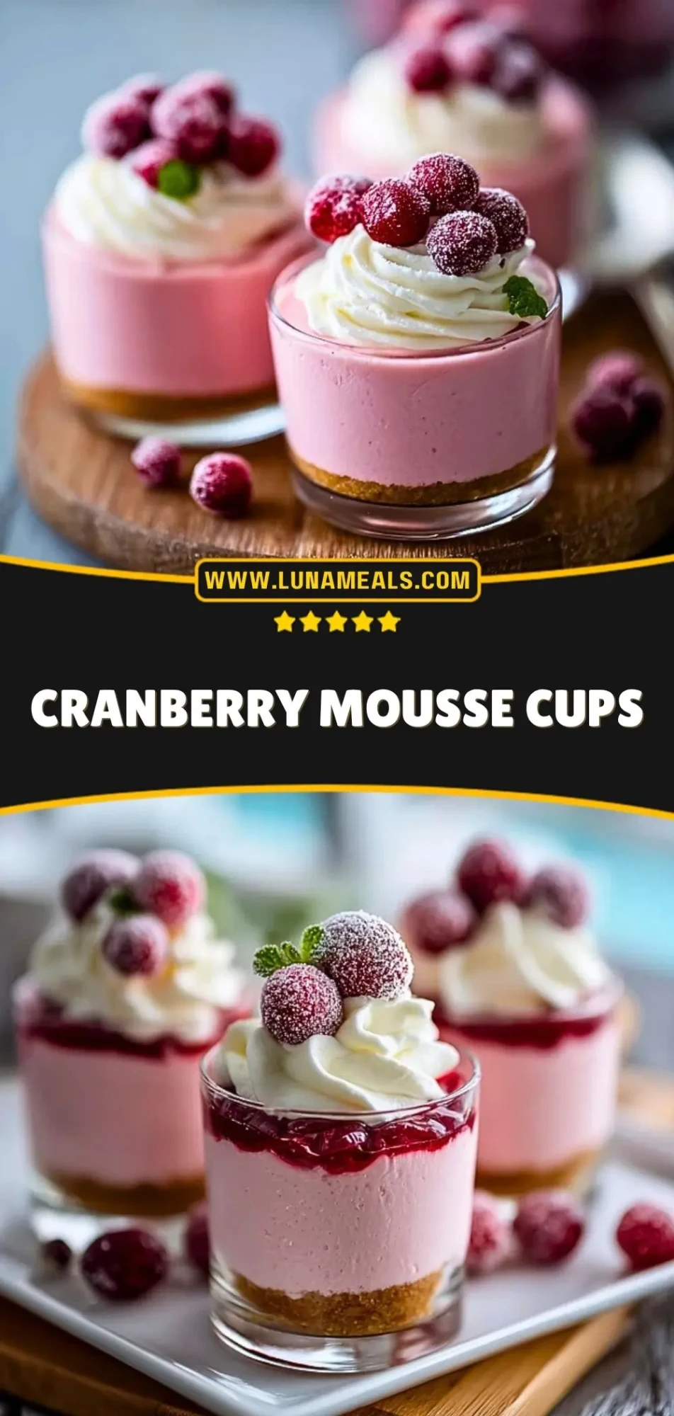 Cranberry Mousse Cups (3)