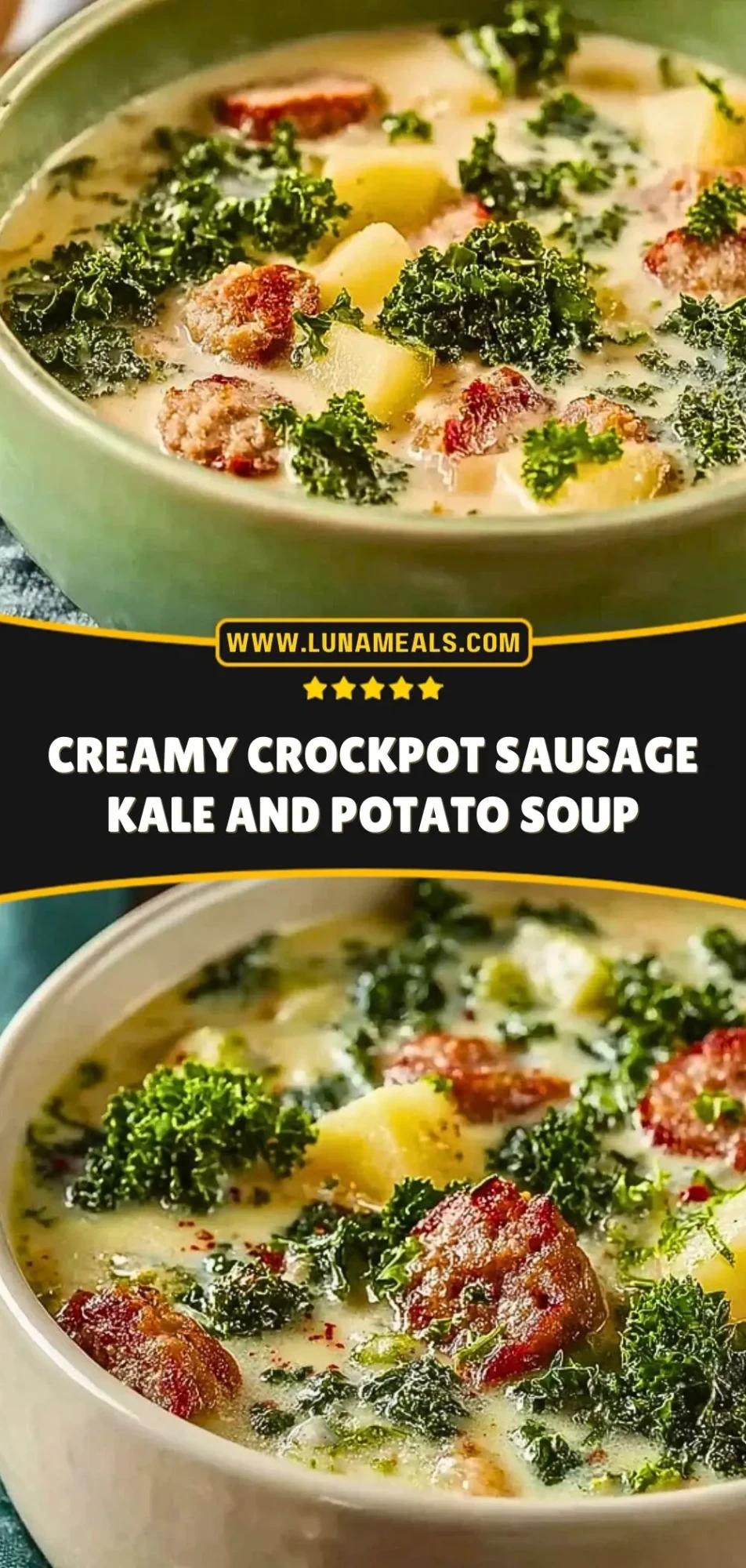 Creamy Crockpot Sausage Kale And Potato Soup (3)