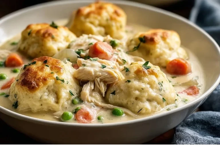 Easy Chicken and Dumplings with Biscuits