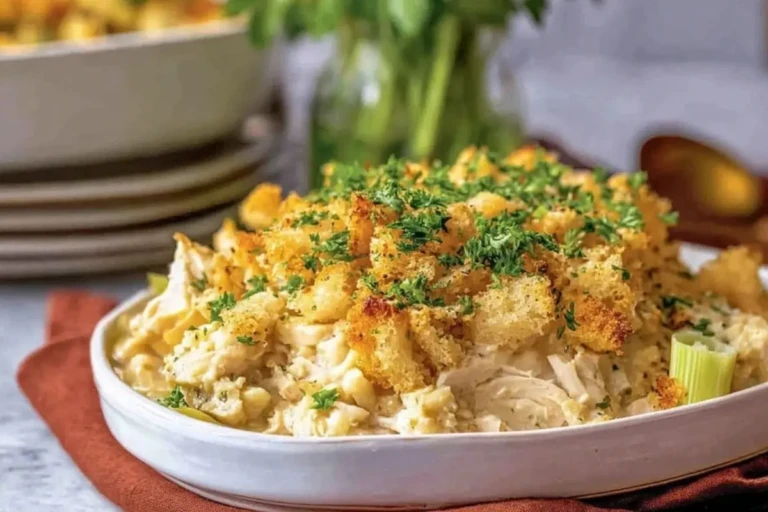 Delicious Chicken And Stuffing Casserole