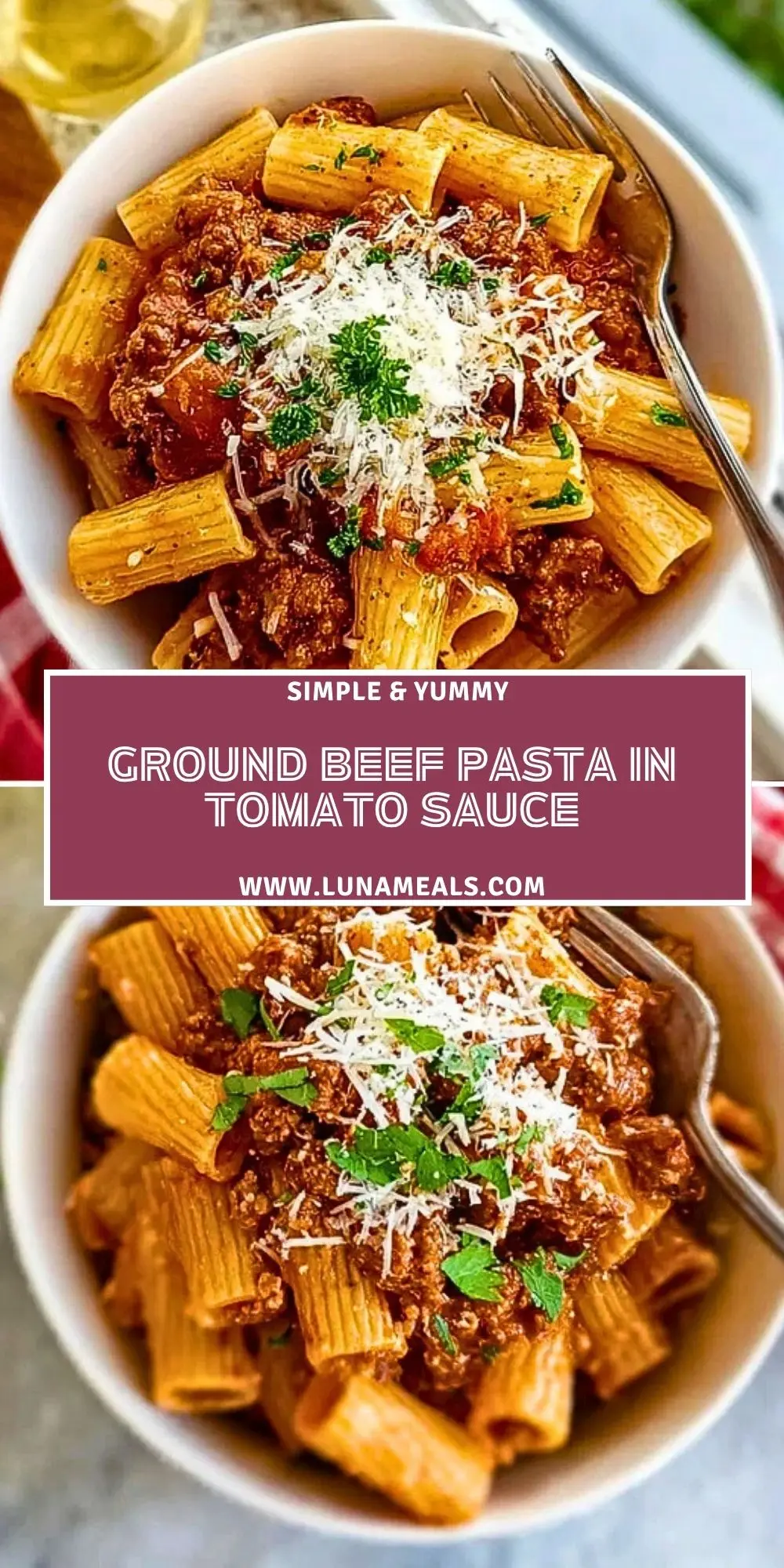 Ground Beef Pasta In Tomato Sauce (2)