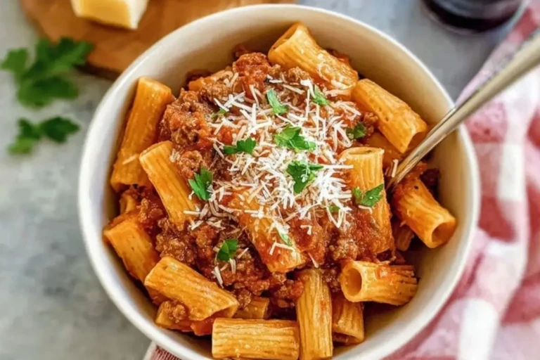 Ground Beef Pasta In Tomato Sauce