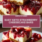 Easy Keto Strawberry Cheesecake Bars (2)
