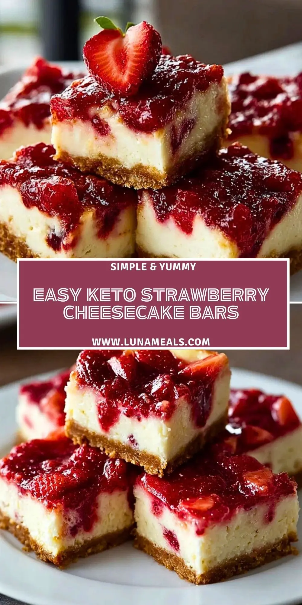 Easy Keto Strawberry Cheesecake Bars (2)